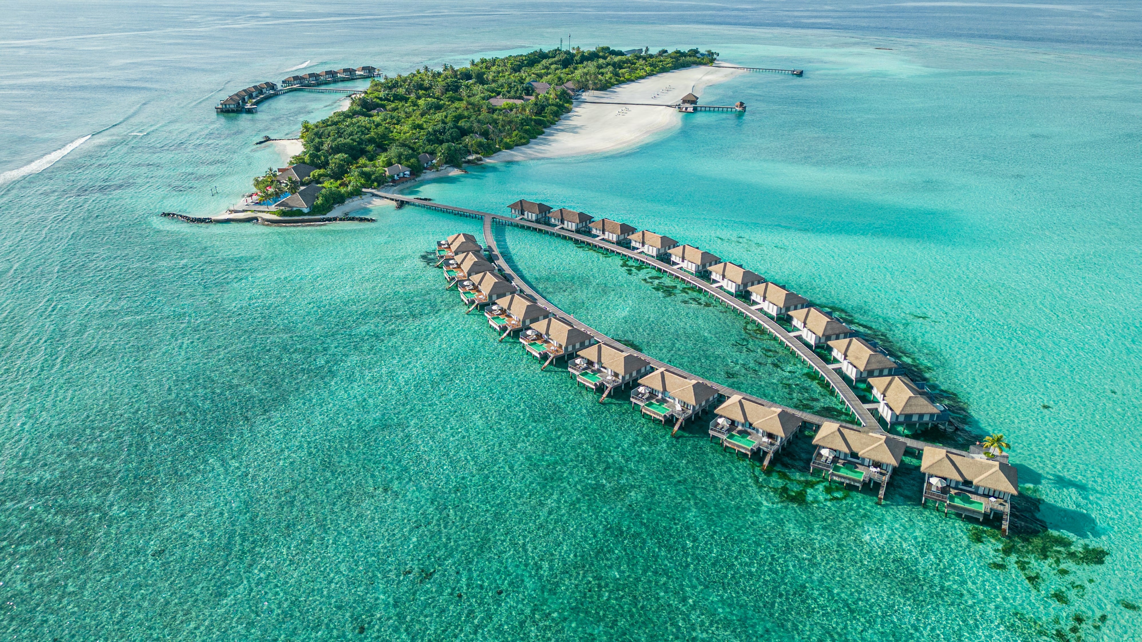 Aerial view of Noku Maldives.