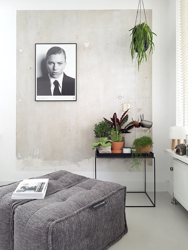 Minimalist interior with Twin Ottoman in Luscious Grey